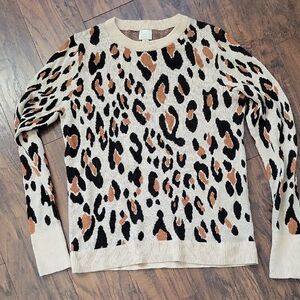 a new day Animal Print Crew Neck Sweater